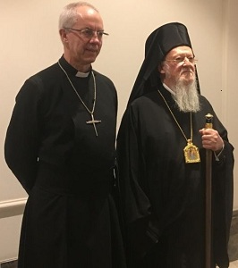The Archbishop of Canterbury (left) alongside His All-Holiness Ecumenical Patriarch Bartholomew of Constantinople